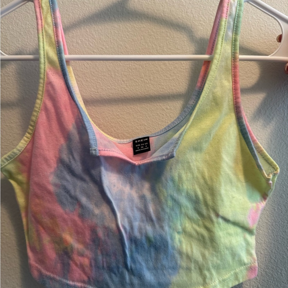 SHEIN Pastel Tie-Dye Kids Camisole
